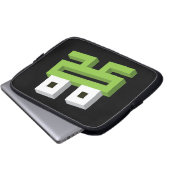 Quadratischer Frosch Laptopschutzhülle (Vorne Knopf)