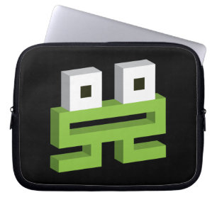 Quadratischer Frosch Laptopschutzhülle