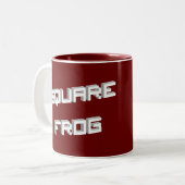 Quadratischer Frosch Zweifarbige Tasse (Vorderseite Links)