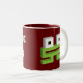Quadratischer Frosch Zweifarbige Tasse (VorderseiteRechts)