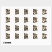 Quadratischer Gold BROOKLYN Sticker Druck (Blatt)