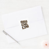 Quadratischer Gold BROOKLYN Sticker Druck (Umschlag)