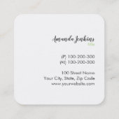 quadratischer grüner Punkt Quadratische Visitenkarte (Rückseite)