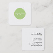 quadratischer grüner Punkt Quadratische Visitenkarte (Vorne/Hinten)