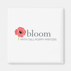 Quadratischer hoher Mohnblumen-Verfasser-Magnet Magnet