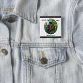 Quadratischer Knopf 2 Zoll, Monarch-Art #1 Button (Beispiel)