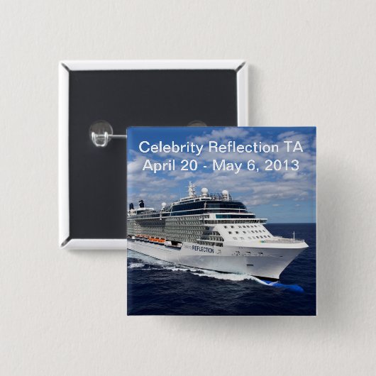 Quadratischer Knopf Berühmtenreflexion TA Button (Vorne & Hinten)