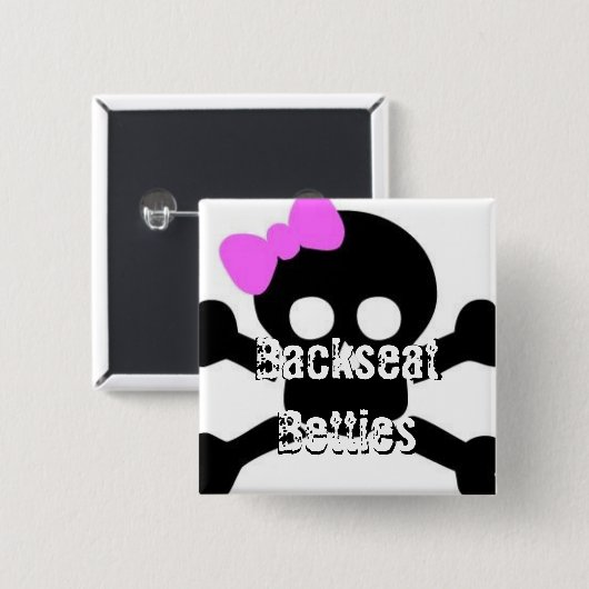 Quadratischer Knopf Button (Vorne & Hinten)