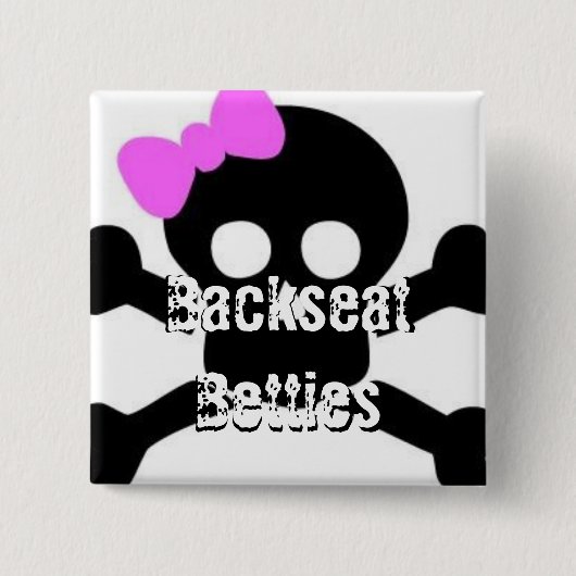 Quadratischer Knopf Button (Vorderseite)