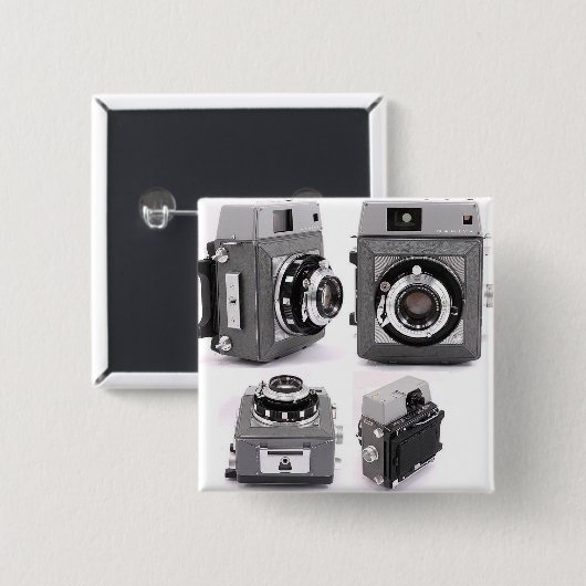 Quadratischer Knopf Button (Vorne & Hinten)