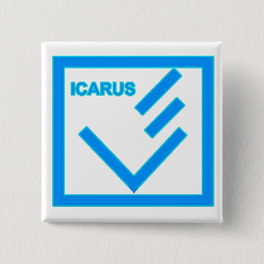 quadratischer Knopf Button (Vorderseite)