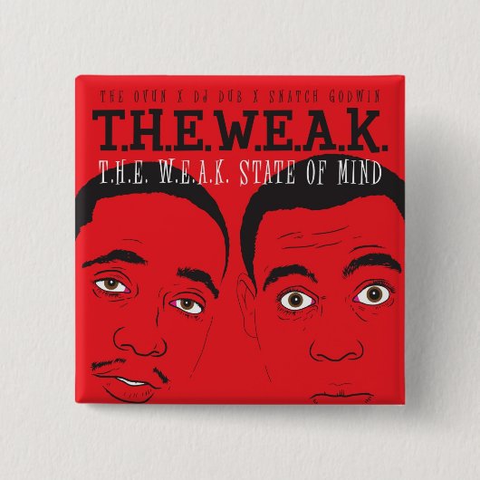 Quadratischer Knopf Button (Vorderseite)