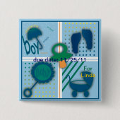 Quadratischer Knopf Button (Vorderseite)