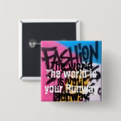 Quadratischer Knopf Button (Vorne & Hinten)