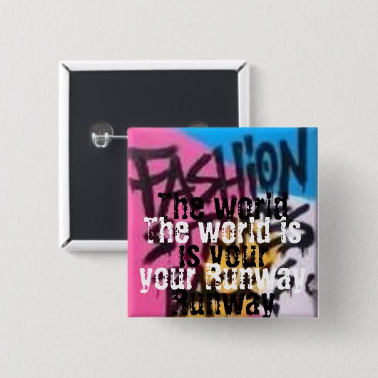 Quadratischer Knopf Button (Vorne & Hinten)