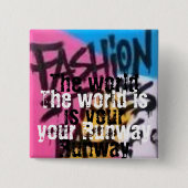 Quadratischer Knopf Button (Vorderseite)