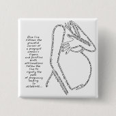 Quadratischer Knopf Button (Vorderseite)