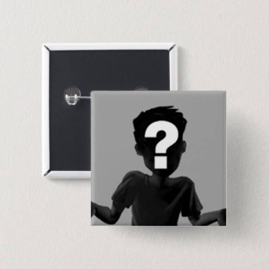 Quadratischer Knopf Button (Vorne & Hinten)