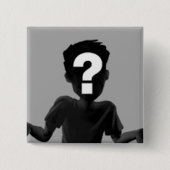 Quadratischer Knopf Button (Vorderseite)