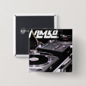 Quadratischer Knopf Button (Vorne & Hinten)