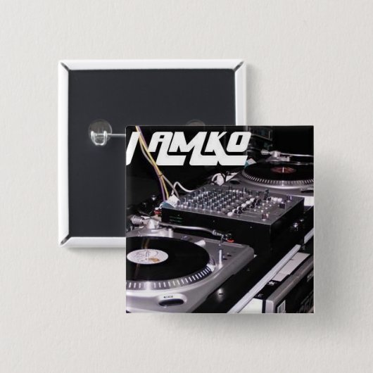 Quadratischer Knopf Button (Vorne & Hinten)