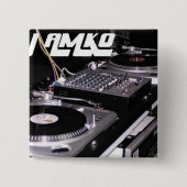 Quadratischer Knopf Button (Vorderseite)