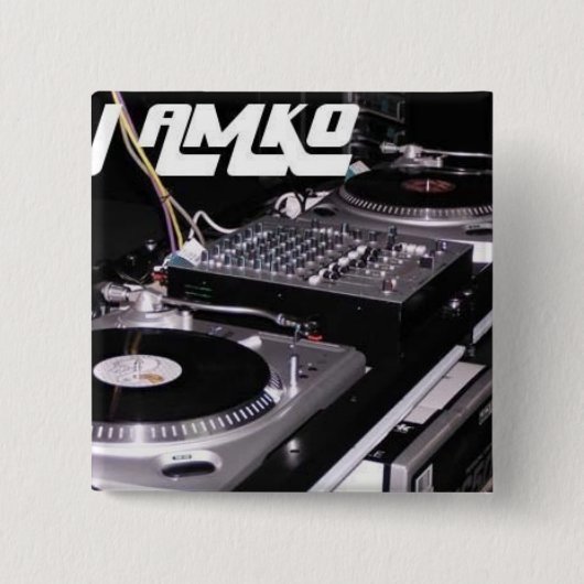 Quadratischer Knopf Button (Vorderseite)