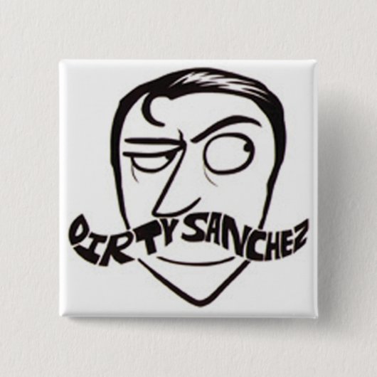 Quadratischer Knopf Button (Vorderseite)