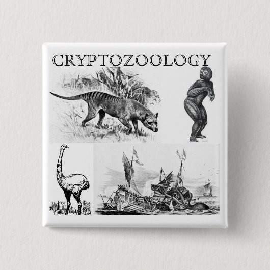 quadratischer Knopf/Button des Cryptozoology Button (Vorderseite)