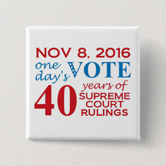 Quadratischer Knopf der ABSTIMMUNG 2016 Button