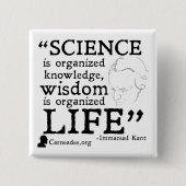 Quadratischer Knopf Immanuel Kants Button (Vorderseite)