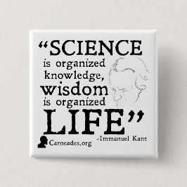 Quadratischer Knopf Immanuel Kants Button