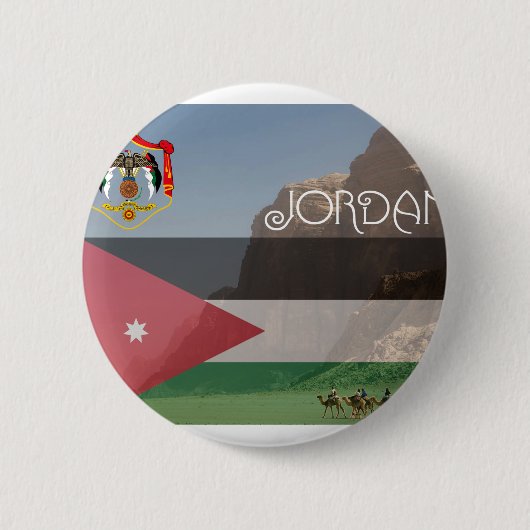 Quadratischer Knopf Jordaniens Button (Vorderseite)