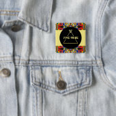 Quadratischer Knopf mit fünf Stämmen Button (Beispiel)