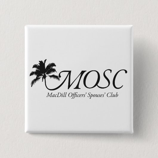 Quadratischer Knopf mit Logo Button (Vorderseite)