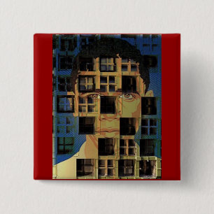 Quadratischer Knopf Obama Borg Button