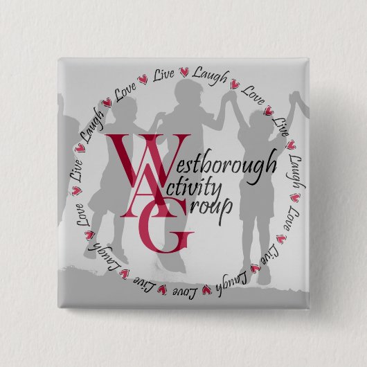 Quadratischer Knopf - rundes Logo Button (Vorderseite)