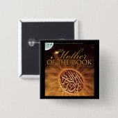 Quadratischer Knopf - Surat Alfatiha Button (Vorne & Hinten)