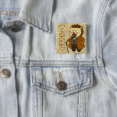 Quadratischer Knopf Tschechows Button (Beispiel)