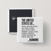 Quadratischer Knopf Vereinigter Staaten Button (Vorne & Hinten)