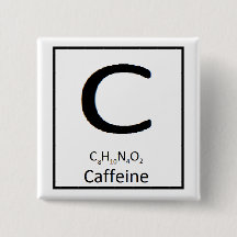 Quadratischer Koffeinknopf, 2 Zoll