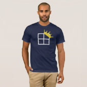 Quadratischer König vier T-Shirt (Vorne ganz)
