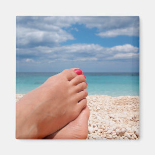 Quadratischer Magnet der Sommerferien