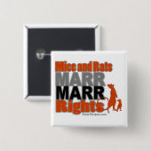 Quadratischer MARR Logo-Knopf Button (Vorne & Hinten)