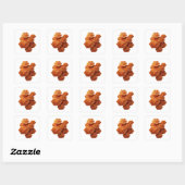 Quadratischer orangefarbener abstrakter Sticker Ar (Blatt)