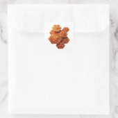 Quadratischer orangefarbener abstrakter Sticker Ar (Tasche)