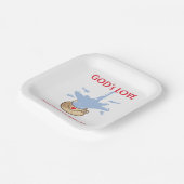 Quadratischer Papier-Teller-Satz mit Schriftzug Pappteller (Gewinkelt)