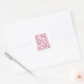 Quadratischer Pink ENVISION Sticker Grafik (Umschlag)