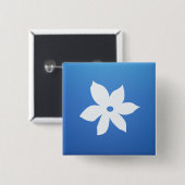 Quadratischer Plakat-Knopf Button (Vorne & Hinten)