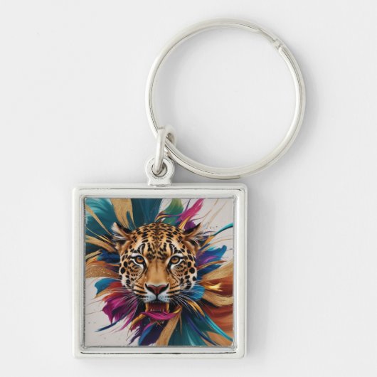 Quadratischer Premium-Schlüsselanhänger Schlüsselanhänger (Vorne)